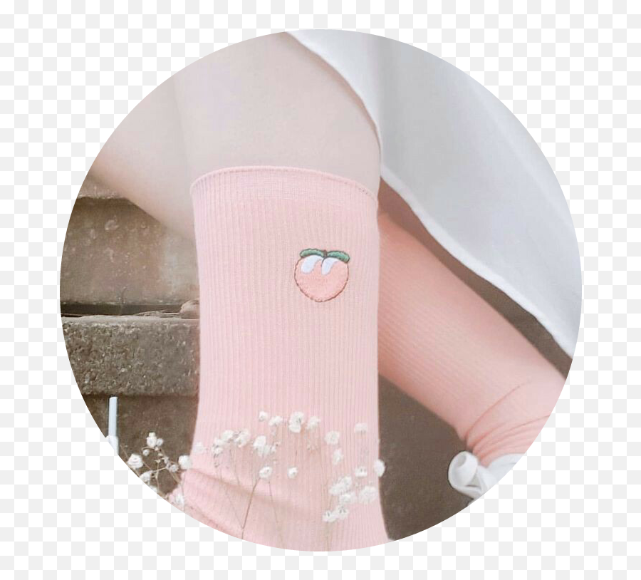 Icon Pink Aesthetic Theme Pastel - Adhesive Bandage Emoji,Peach Emoji Socks