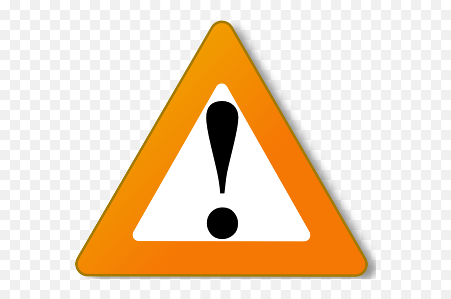 Caution Clipart Blank Caution Sign - Warning Sign Png Orange Emoji,Danger Sign Emoji