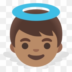 Baby Angel Medium Skin Tone Emoji - Brown Skin Angel Png,How To Change Emoji Skin Color Android