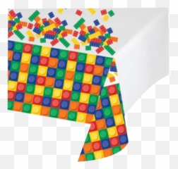 Block Lego Party Table Cloth - Infantil Manteles De Fiesta Emoji,Lego Emoji