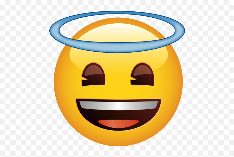 Smiling Face With Halo 0 - Happy Emoji,Angel Halo Emoji