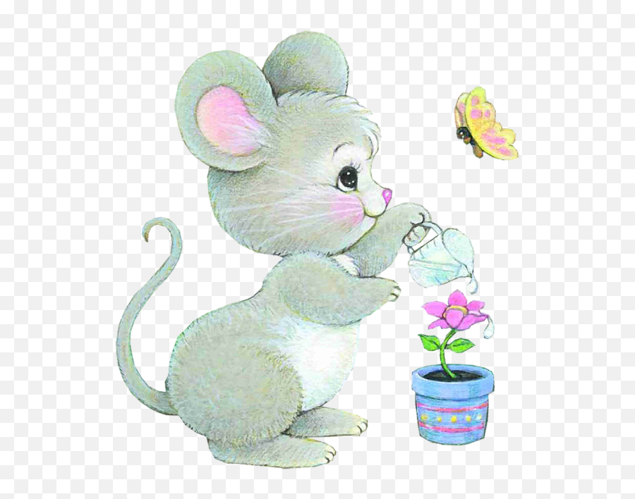 Computer Mouse Smiley Animation Flower Stuffed Toy For - Flowerpot Emoji,Smiling Flower Emoticon