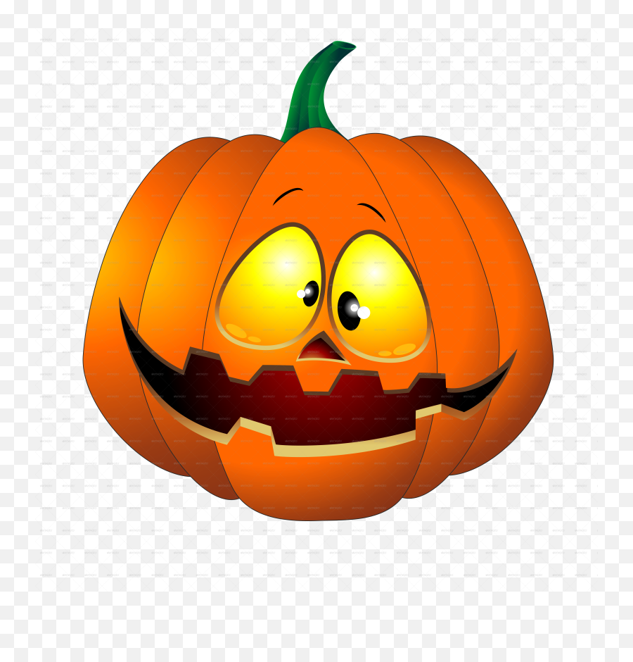 Download Pumpkin Clipart Jack O - Halloween Pumpkin Cartoon Png Emoji,Jack O Lantern Emoji