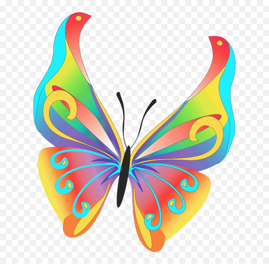 Butterflies Pink Butterfly Clip Art Clipartfox - Clipartix Butterfly Clipart Png Free Emoji,Pink Butterfly Emoji