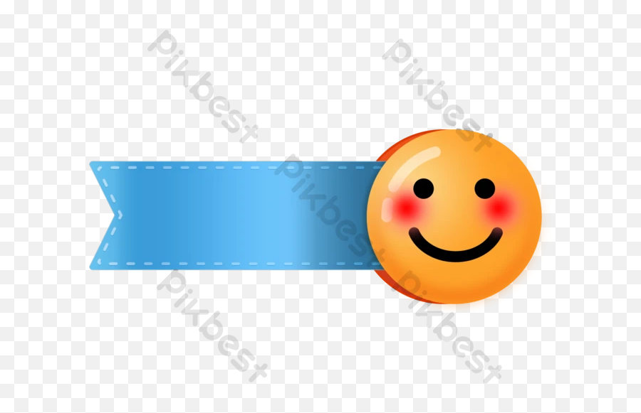 Kartun Tanda Smiley Biru Pengingat Hangat Elemen Grafis - Happy Emoji,Animasi Emoticon Lucu