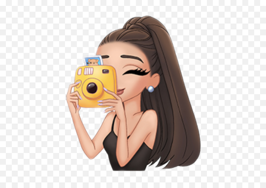 Polaroid Sticker - Ariana Grande Emoji Png,Camera Emoji Transparent