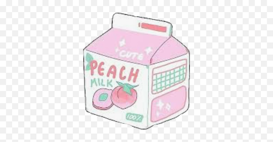 Peach Milk Complex White Pink Green Sticker By - Sticker Aesthetic Pink Png Emoji,Peach Emoji Cushion