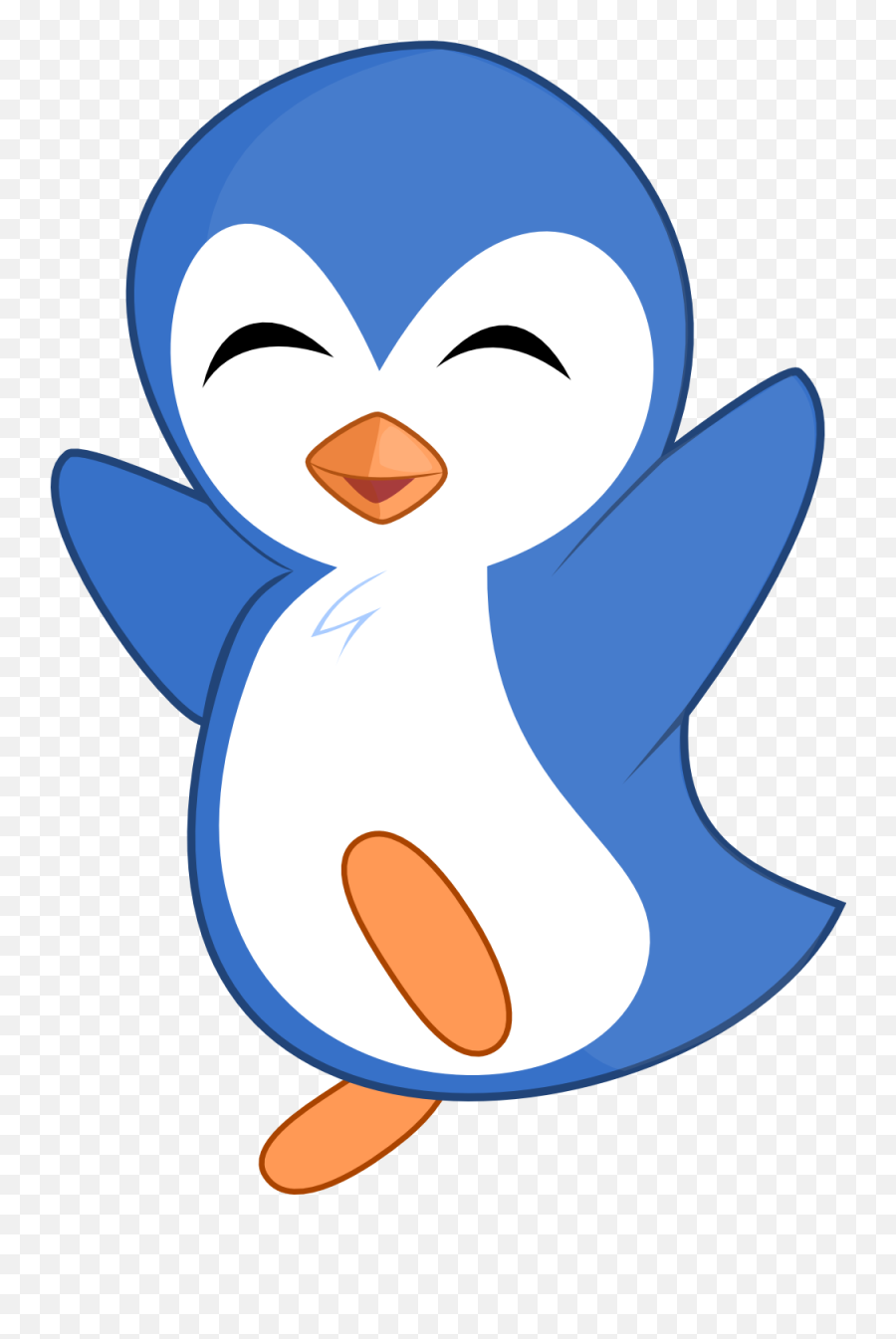 Free Clip Art - Blue Penguin Clipart Emoji,School Emotions Clipo Art