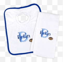 Personalized Bib And Burp Cloth Set With Football Initial - Unisex Emoji,Tennessee Football Emojis