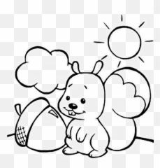 Clipart Squirrel Colouring Page Clipart Squirrel Colouring - Kid Friendly Drawing For Kids Emoji,Printable And Colorable Pictures Of Emojis
