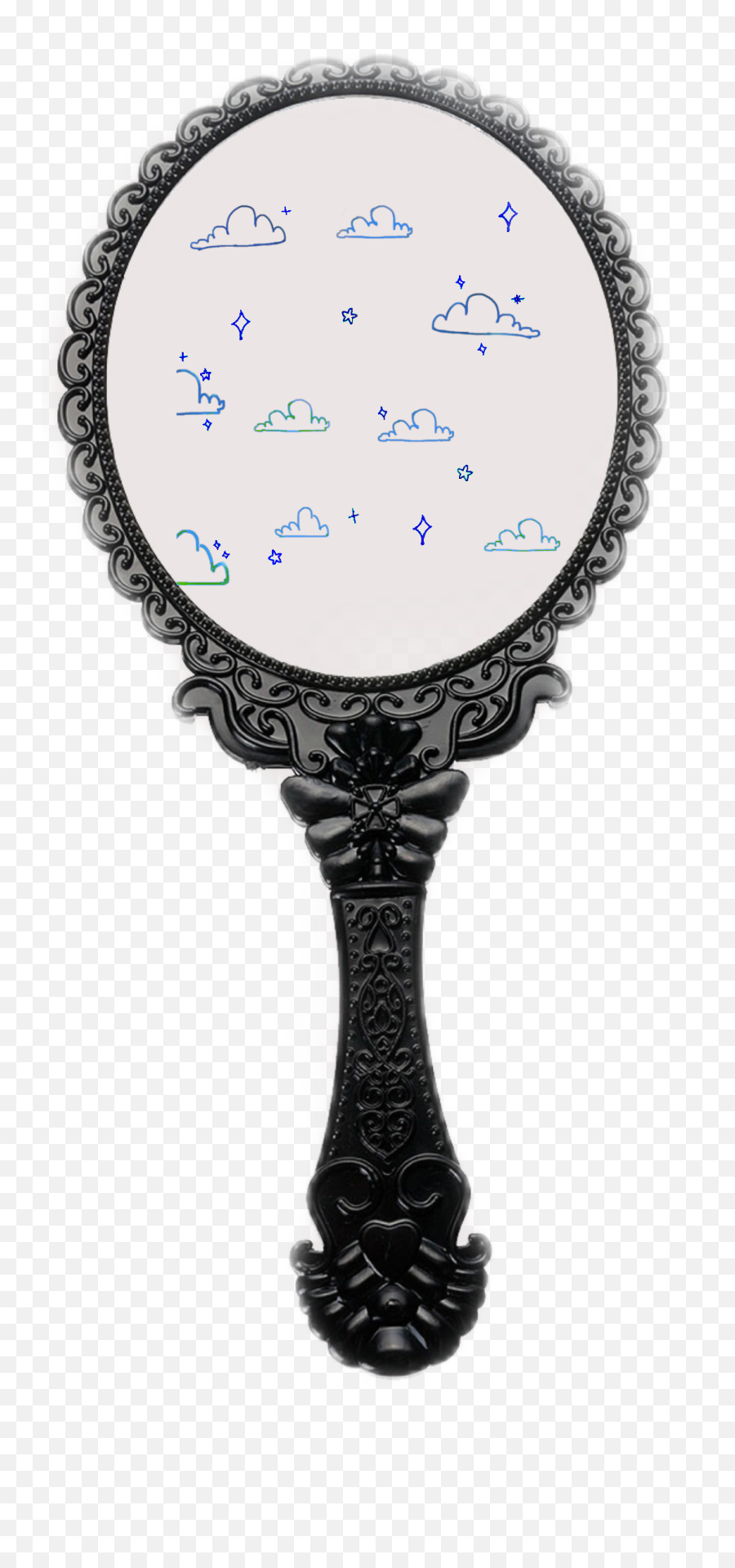 Magic Mirror Sticker - Mirror With Handle Png Emoji,Mirror Emoji App