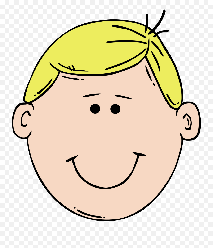 Portrait Of A Funny Smiling Boy As A Drawing - Cartoon Man Face Clipart Emoji,Funny Osrs Emoticons