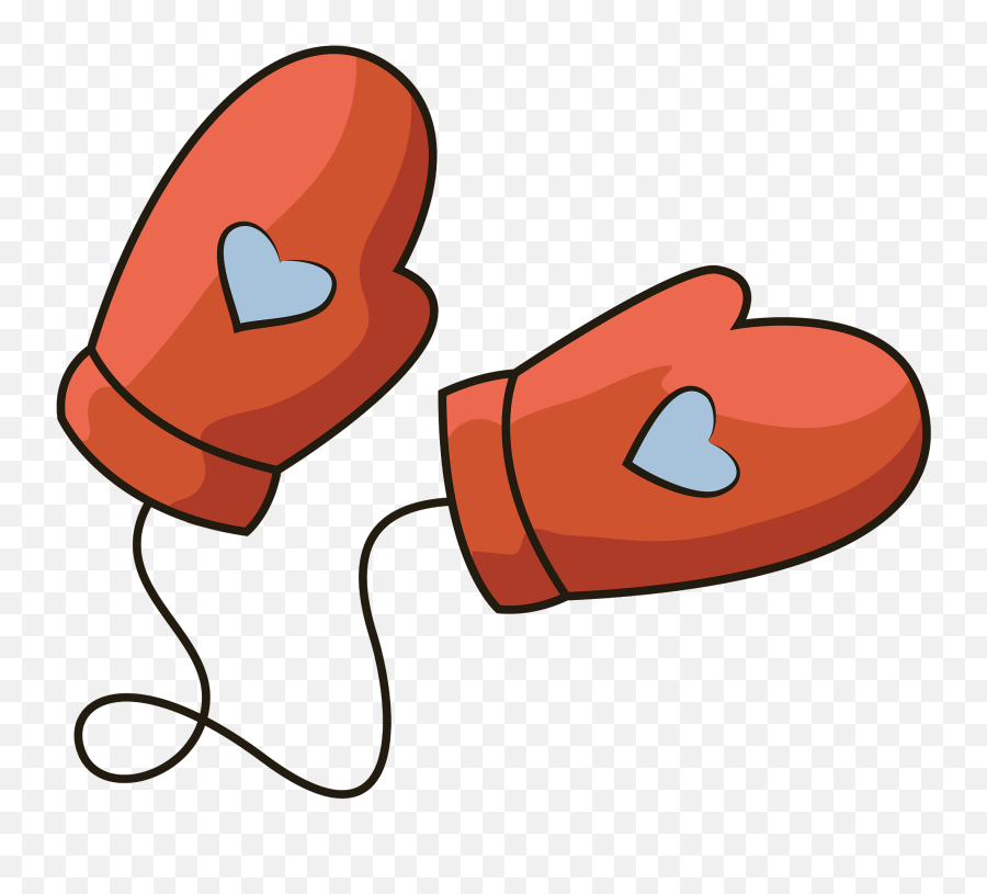 Mittens With Hearts Clipart - Heart Mittens Clipart Emoji,Mitten Emoji
