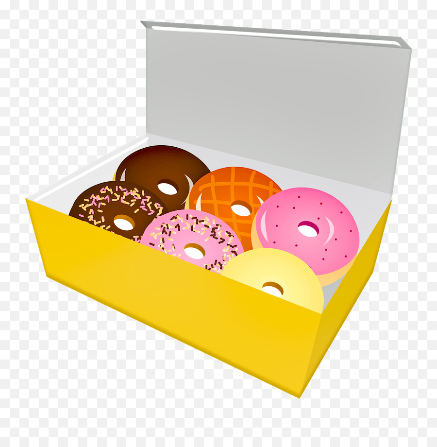 Box Of Donuts Clipart - Donut In A Box Clipart Emoji,Emoji Donuts