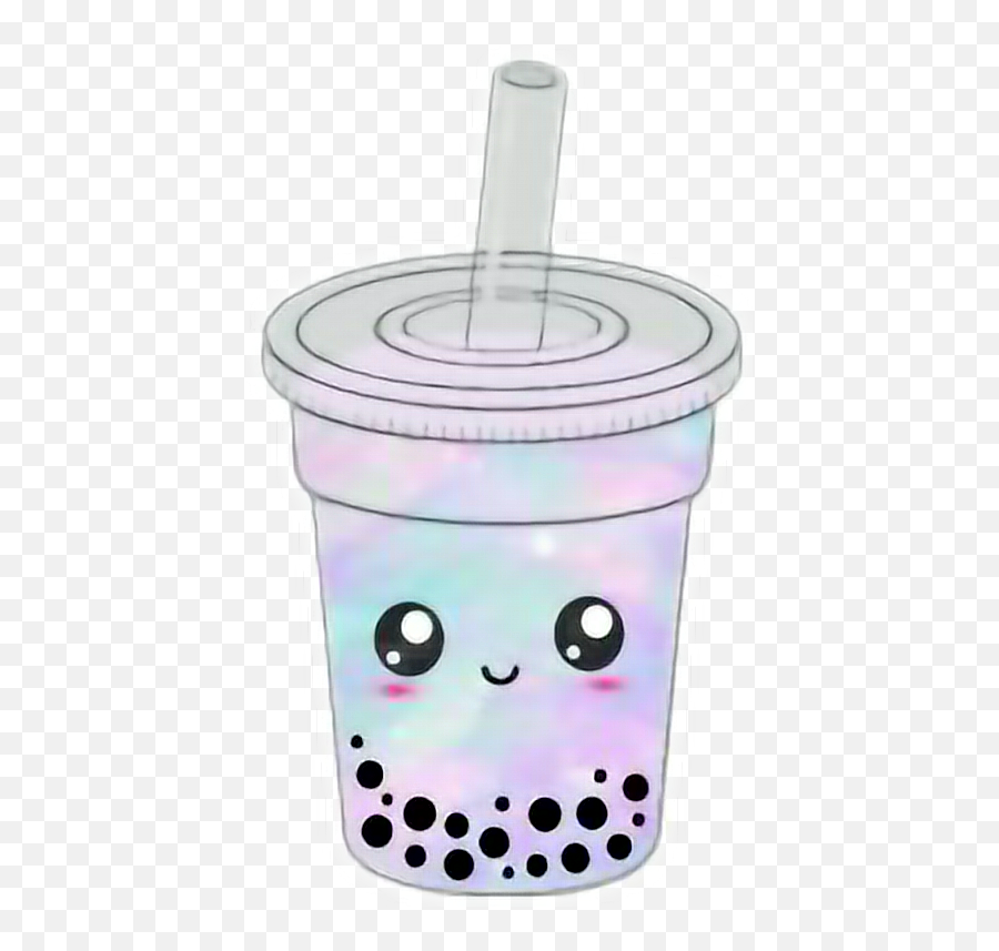 Kawaii Space Cute Boba Tea Sticker - Cute Kawaii Cute Boba Emoji,Kawaii Tea Set Emoji