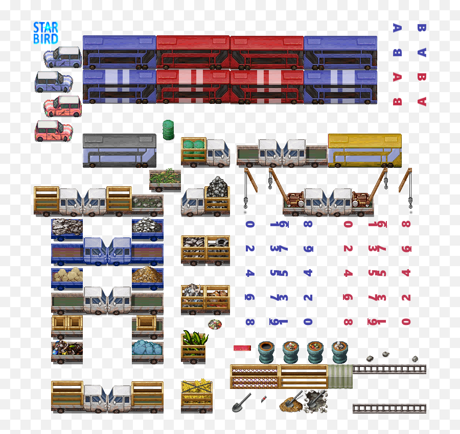 Mz Tiles More - Train Set Emoji,Vx Ace Emoticon Tilesets