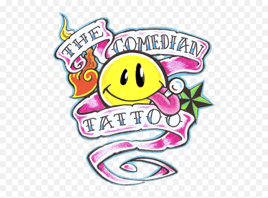 The Comedian Tattoo - Happy Emoji,Animated Tattoo Emotion