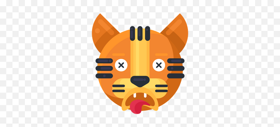 Best Premium Tiger Sadness - Vector Graphics Emoji,Animated Tiger Emoticon