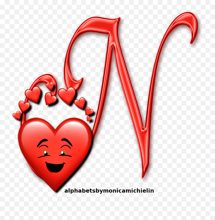 Monica Michielin Alphabets Red Hearts Love Smile Emoji,Emoji Alphabet Download