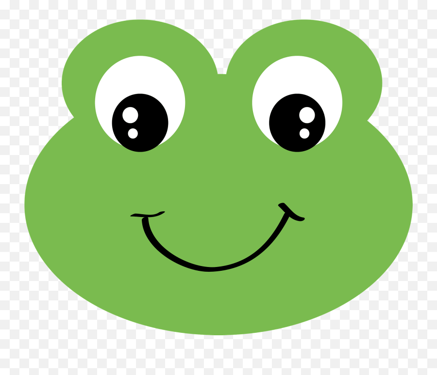Happy Frog Face Clipart - Happy Frog Head Clipart Emoji,Frog Emoji