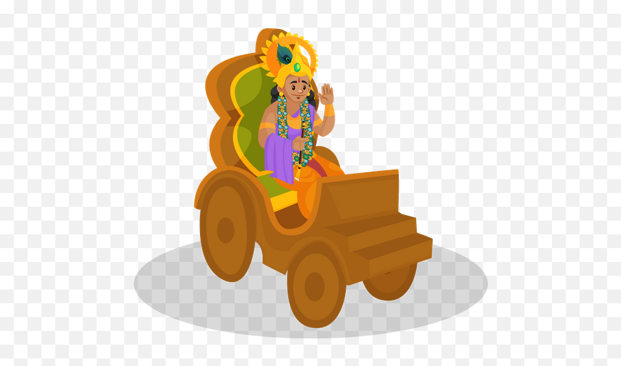 Best Premium Lord Krishna Throwing Wheel Illustration Emoji,Emotion Lords