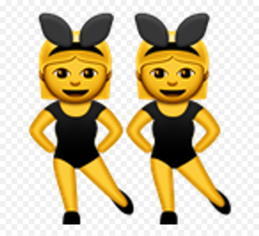 Woman With Bunny Ears Emoji Transparent - Twins Emoji Png,Bunny Emoji