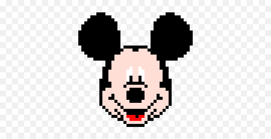 Mickey Mouse Pixel Art Grid - Novocomtop Emoji,Perler Beads Emoji