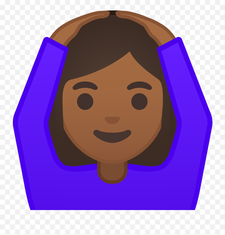 Woman Gesturing Ok Medium Dark Skin Tone Icon Noto Emoji - Emoji,Ok Emoji Png