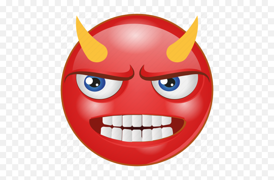 Cartoon Devil Emoji Emotion Evil Face Smiley Icon - Download On Iconfinder Fictional Character,Bemused Emoji