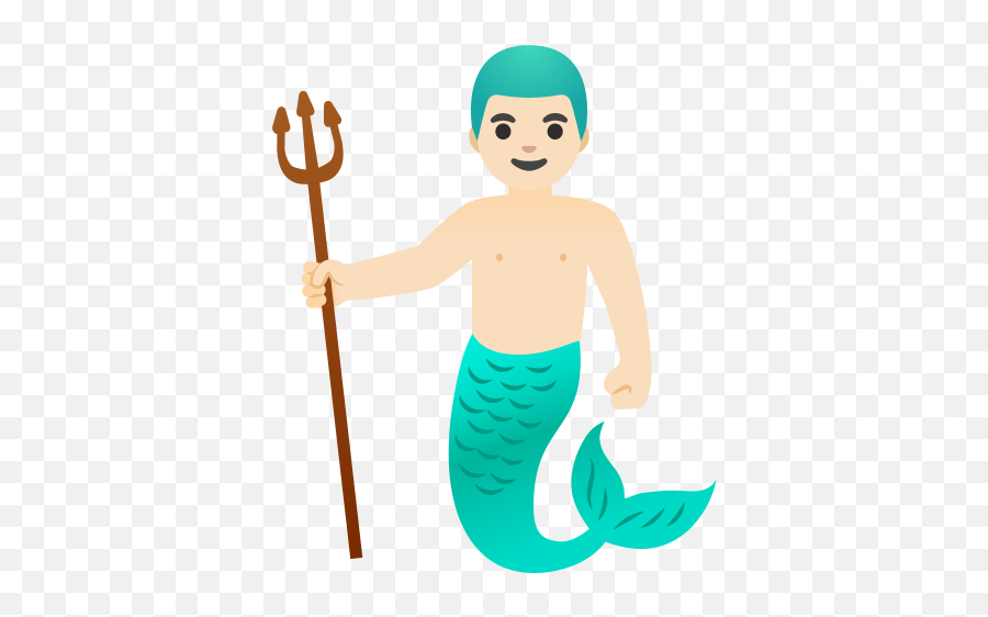 Light Skin Tone Emoji - Mermaid,Triton Emoji