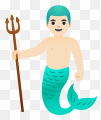 Light Skin Tone Emoji - Mermaid,Triton Emoji