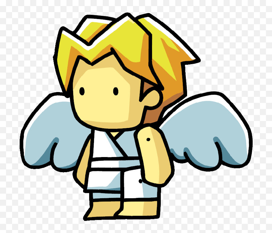 Male Clipart Guardian Angel Male Guardian Angel Transparent - Angel Scribblenauts Png Emoji,Guardian Angel Emoji