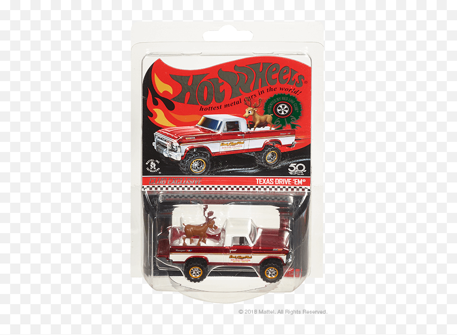 Rlc Exclusive Holiday Texas Drive U0027em With Reindeer At Hwc - Hot Wheels Texas Drive Em 2018 Emoji,Bah Humbug Emoji