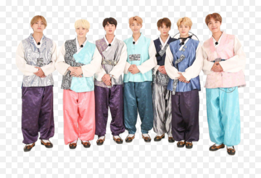 Bts V Jimin Suga Jungkook Sticker - Bts In Korean Traditional Dress Emoji,Adult Emoji Pjs