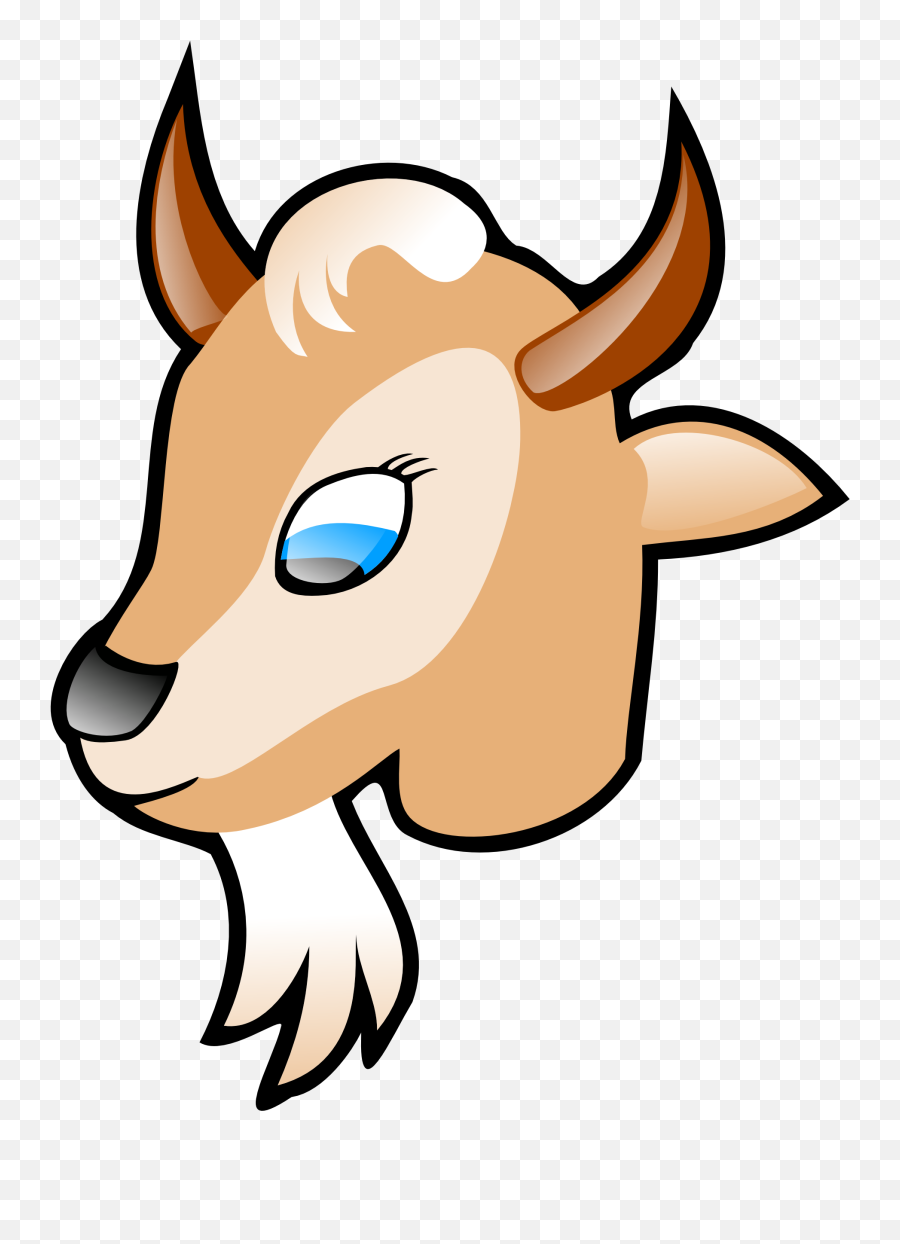 Goat Clipart Clipart Clipartcow - Goat Head Clipart Png Emoji,Goat Emoji Png