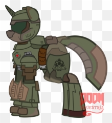 Oc Pony - Doom Slayer Back Transparent Emoji,Doomslayer Emotion