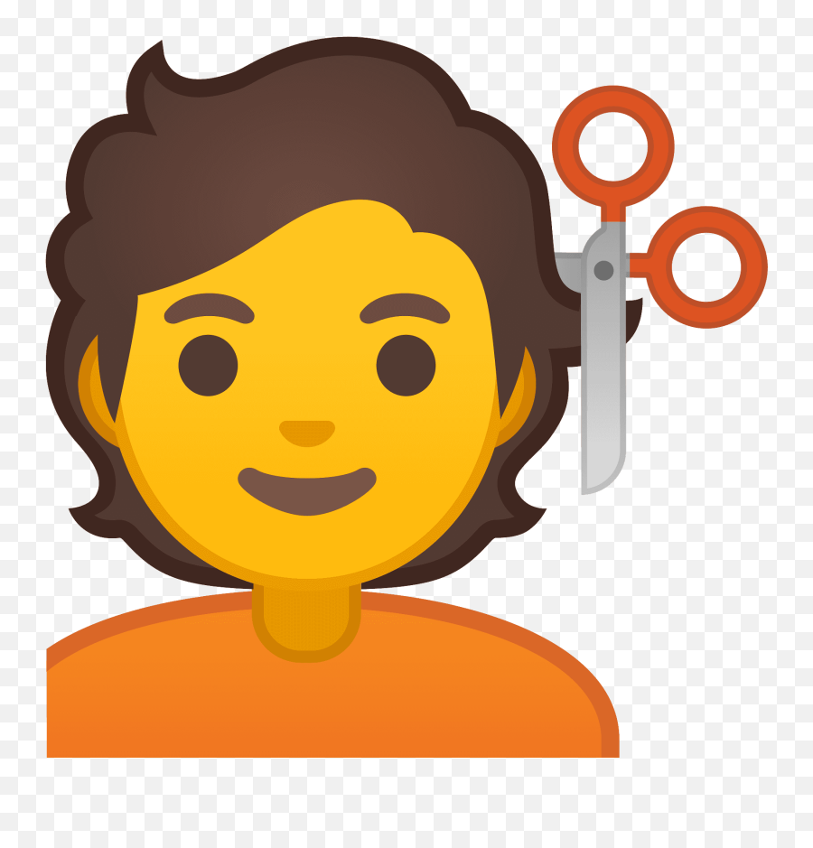 Person Getting Haircut Emoji Clipart Free Download - Animado Levantar La Mano,Cut Emoji