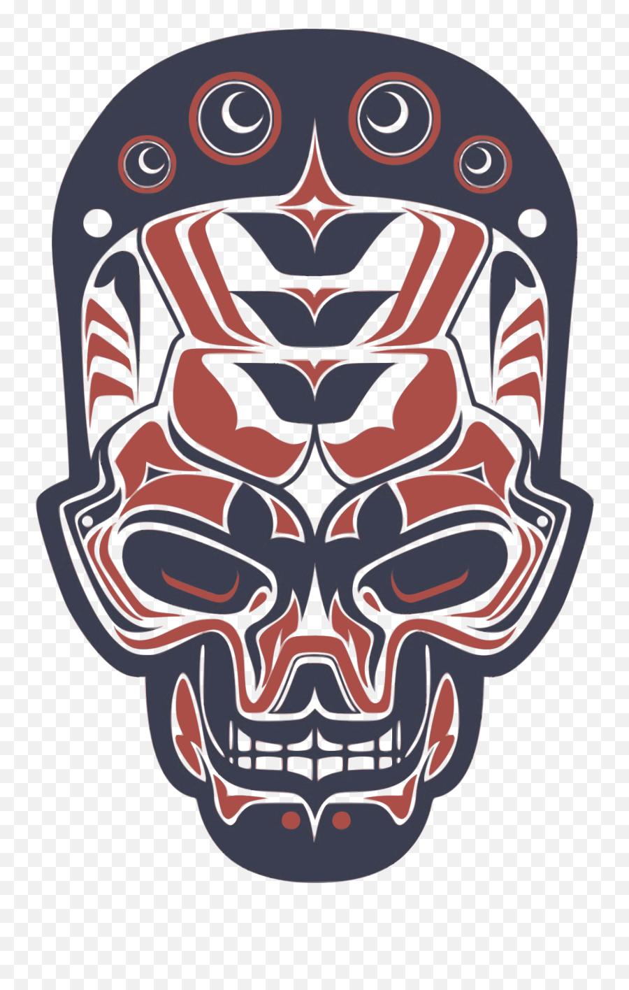 Logo Of American Indians - Clip Art Library Totem Pole Haida Art Emoji,Iphonecoloring Single Face Emojis