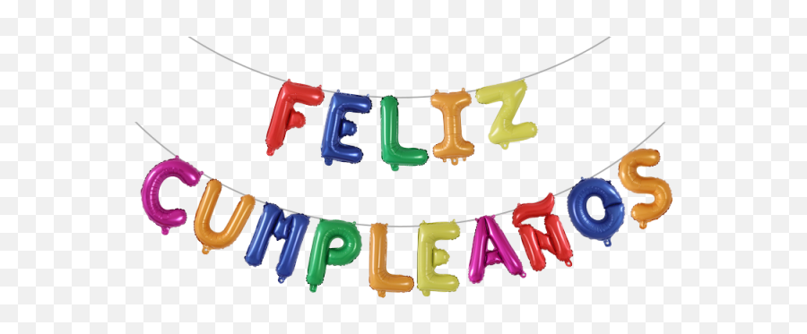 Spanish Feliz Cumpleanos Balloons Happy - Feliz Cumpleaños Banner Transparent Emoji,Happy Birthday Spanish Emoticon