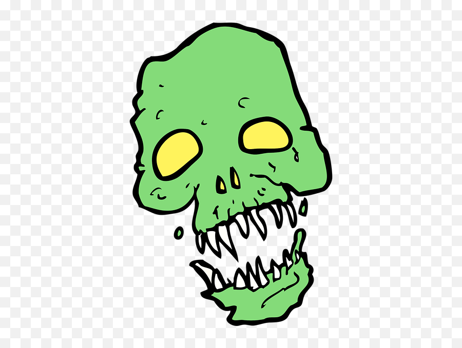 Free Photo Human Head Zombie Skeleton - Scary Emoji,Emotions Of A Skull