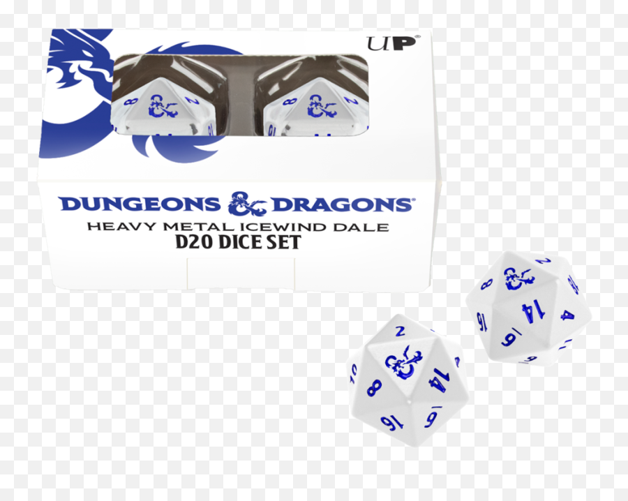 Role Playing Dice Heavy Metal D20 White And Blue Dice Set - Heavy Metal D20 Dice Set Icewind Dale Emoji,Bodybuilder Emoticons