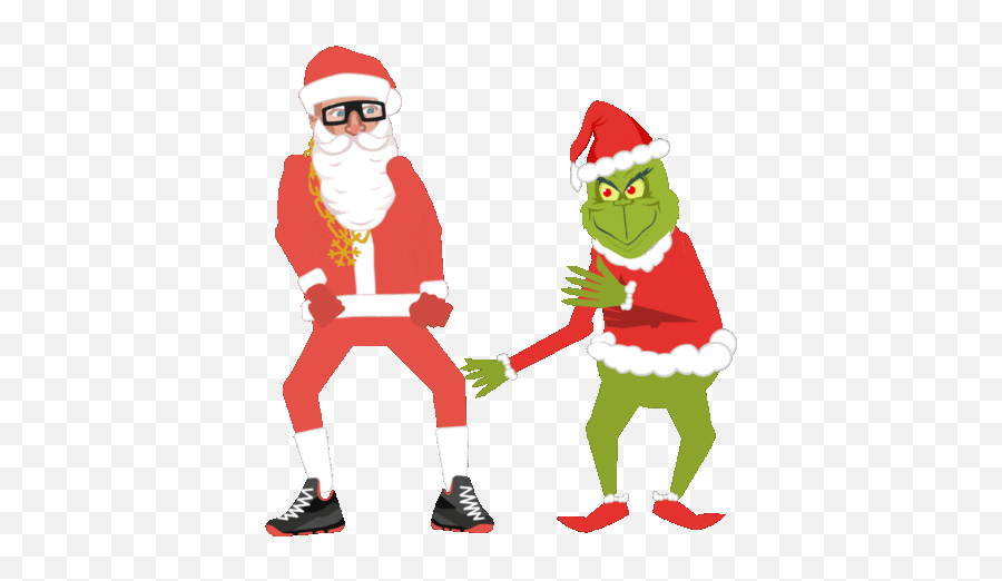 Happy Jump Sticker - Merry Christmas Dance Gif Emoji,Grinch Emoji