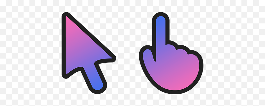 Gradient Cursors Collection - Sweezy Custom Cursors Cool Custom Cursors Transparent Emoji,Purple And Blue Clouds Of Emotions
