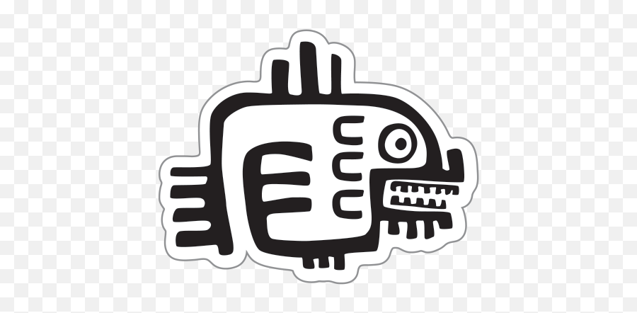 Printed Vinyl Aztec Ancient Symbol Stickers Factory Emoji,Line Emoticon Stickers