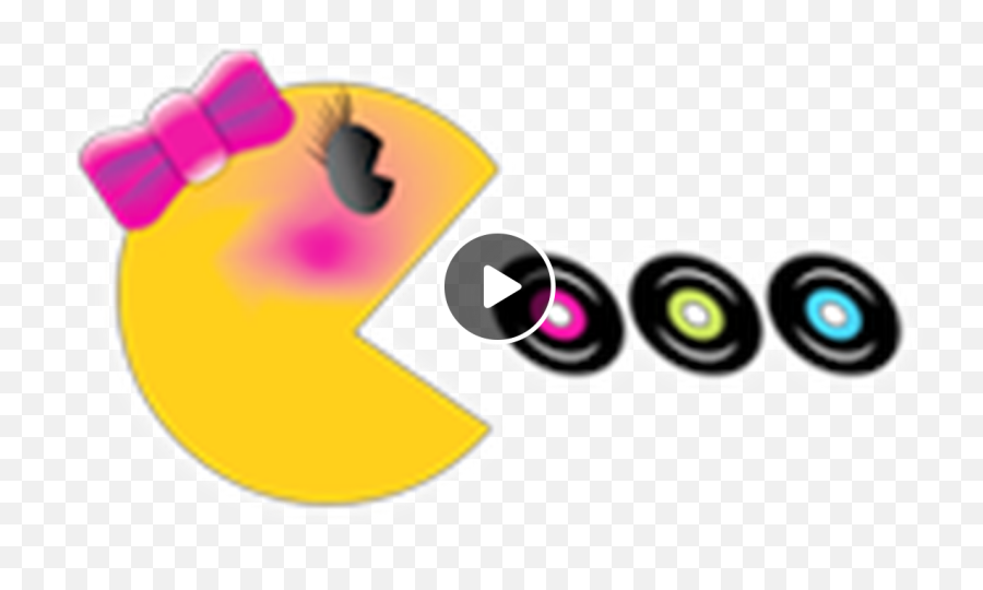Pac Woman 80u0027s Supermix - Circle Clipart Full Size Clipart Emoji,Mike Wazowski Text Emoticon