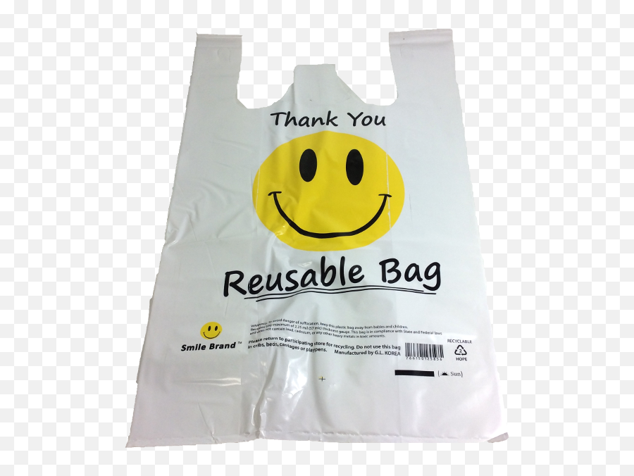 Reuse 13x7x21 White 200 Ct Emoji,Smile Emoticon Winner