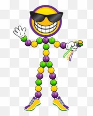 Mardi Gras Custom Beads - Mardi Gras Beads Clipart Emoji,Mardi Gras Emoticon