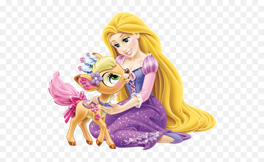 Disney Princess Rapunzel With Little Deer Transparent Png - Princess Rapunzel Emoji,Disney Emoji Blitz Events 2017