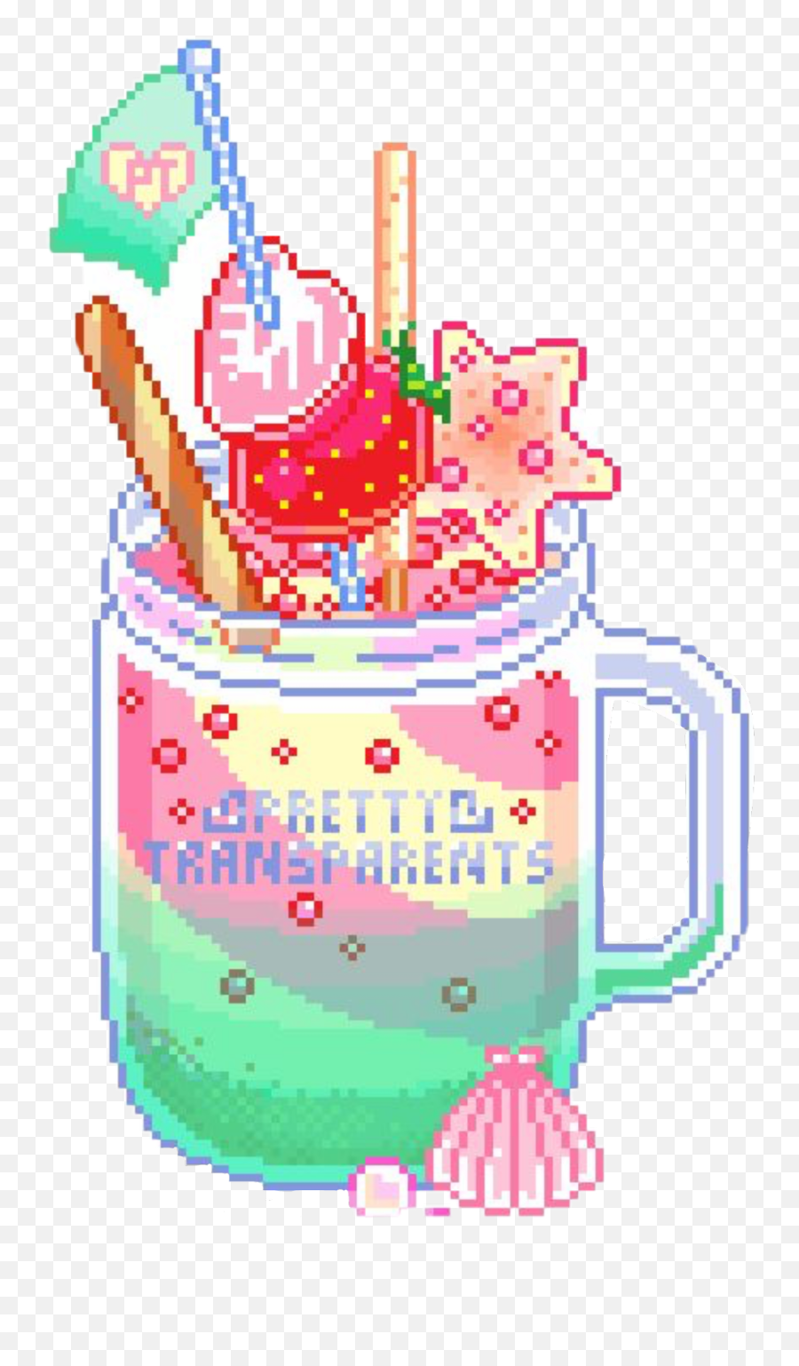 Drink Masonjar Clam Pixel Aesthetic Yassssssssssssssss - Pixel Art Parfait Emoji,Mason Jar Emoji