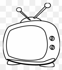 Free Television Clipart Black And White Download Free Clip - Old Tv Cartoon Black And White Emoji,Watching Tv Emoji